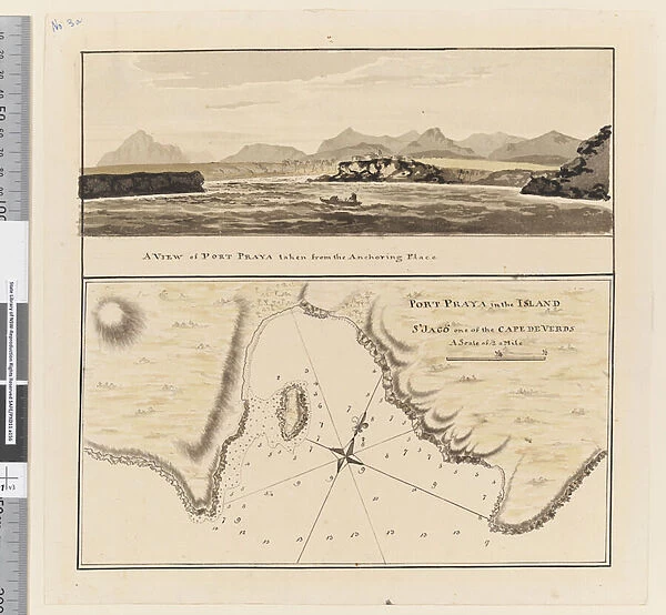 Page 3a Chart of Port Praya in the Island of St Jago, Cape Verde Islands