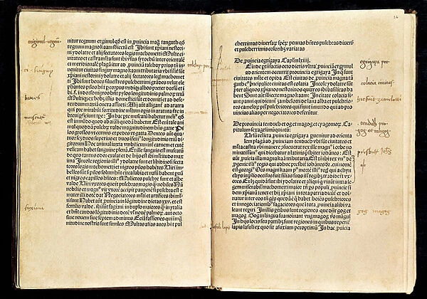 Pages 23 and 24 from the Book of Marco Polo, 1485 (printed book on paper)