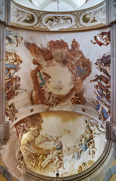 Painted ceiling of the vault, Chapel of the Blessed Sacrament, Abbey of Santa Giustina, 17th-18th century (fresco)