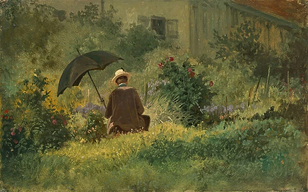 The painter in the garden, c. 1860 (oil on canvas)