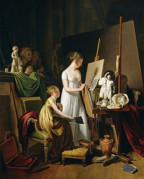 A Painter's Studio, c. 1800 (oil on canvas)