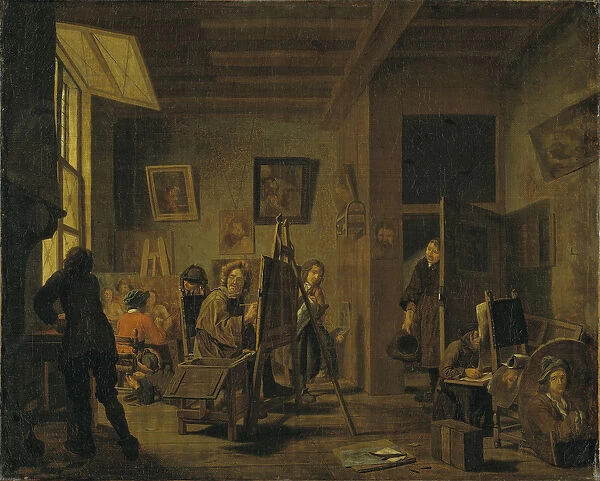 A Painters Studio (oil on canvas)