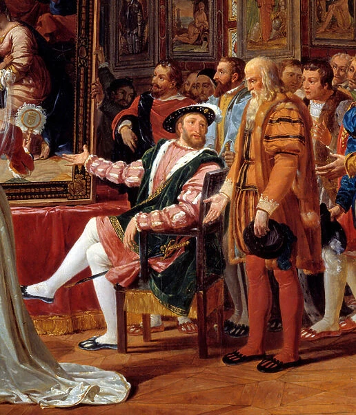 Detail of the painting: The century of Francois 1st: Francois 1st King of France receives