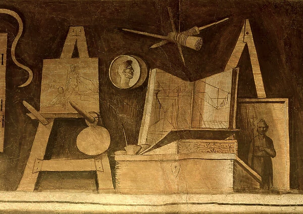 Painting: Various Instruments (fresco)