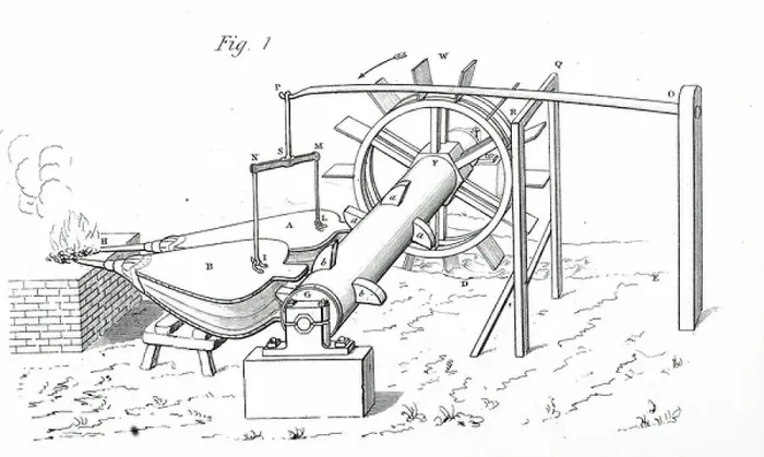Framed Print : A pair of bellows worked alternately to give continuous draught Framed Print : A pair of bellows worked alternately to give continuous draught