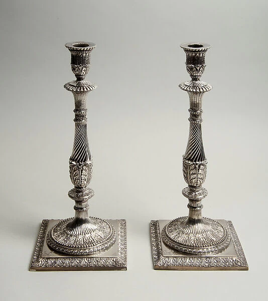 Pair of candlesticks, 1767 (silver)