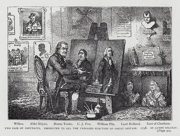 Two Pairs of Portraits, Presented to All the Unbiased Electors of Great Britain by John Horne Tooke, 1798 (engraving)
