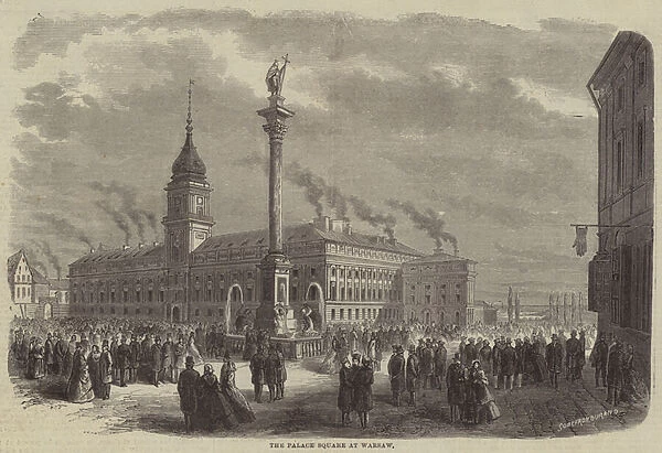 The Palace Square at Warsaw (engraving)