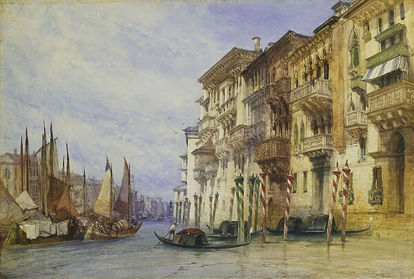 Palaces Near the Entrance of the Grand Canal, Venice, 1898 (watercolour)
