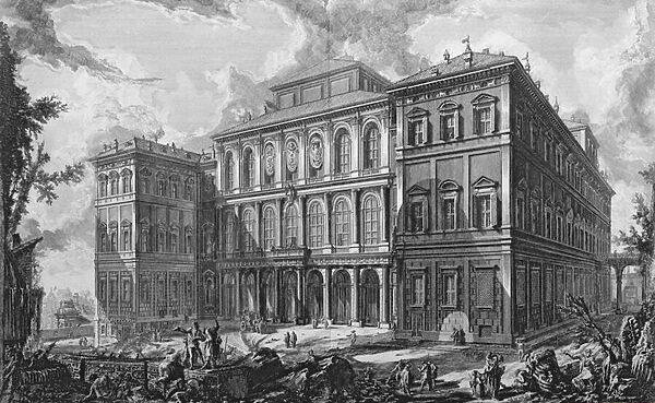 Palazzo Barberini on the Quirinale, Rome (engraving)