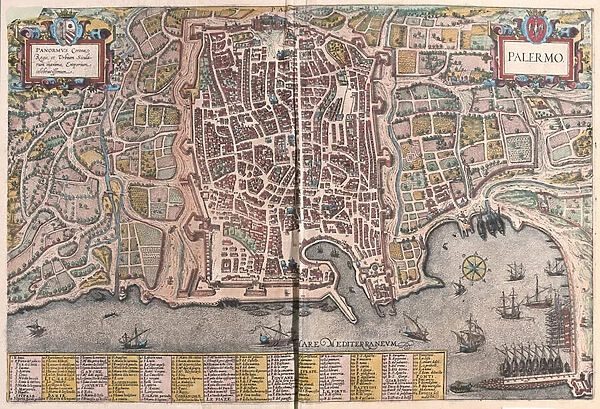 Palermo, Italy (engraving, 1572-1617)