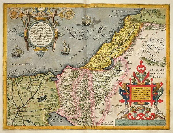 Palestine and the Promised Land, from the Theatrum Orbis Terrarum, 1603