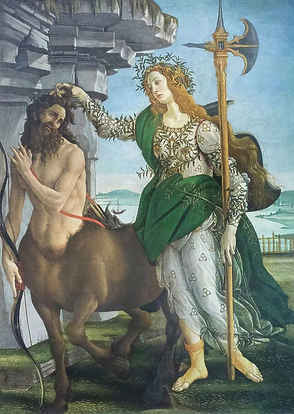 Pallas and the centaur, 1482-85 circa, (tempera on canvas)