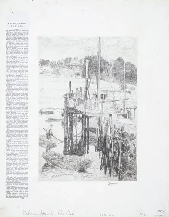 Framed Print : Palmer's Dock (etching) Framed Print : Palmer's Dock (etching)