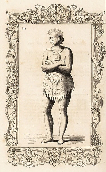 Pamlico chief or elder of Roanoke, North Carolina. 1859-1860 (engraving)