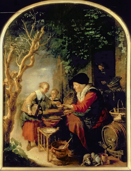 The Pancake Seller, 1650-55 (oil on panel)