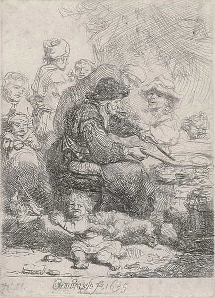 The Pancake Woman, 1635 (etching)