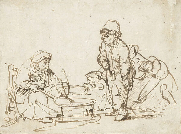 The Pancake Woman, c. 1635 (pen and ink on paper)