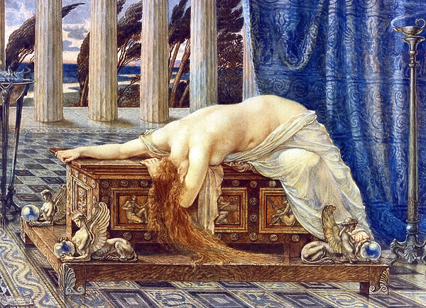 Pandora - Peinture de Walter Crane (1845-1915), 1885 - Watercolour on paper, 53, 3x73