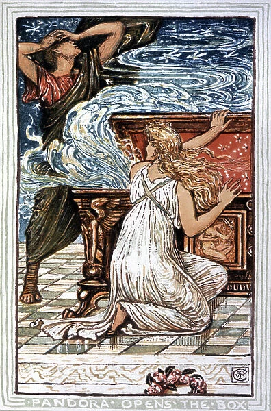 Pandora's box, 1910 (illustration)