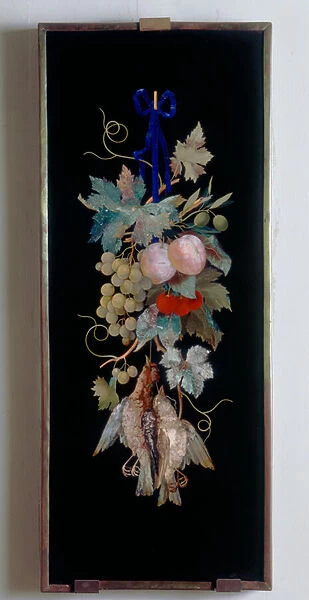 Panel with still life and birds