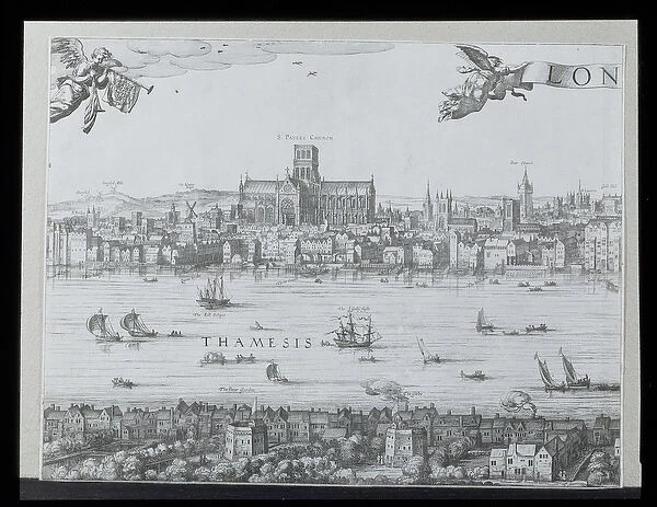 Panorama of London and the Thames, part two showing St. Paul