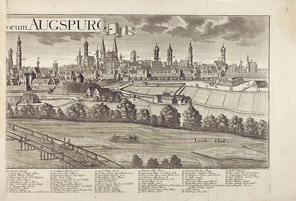 Panoramic view of Augsburg (etching) (see also 273944)