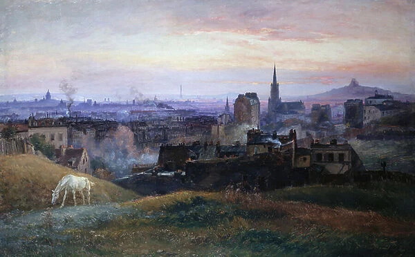 Panoramic view of Paris, seen from Menilmontant, 1894 (oil on canvas)