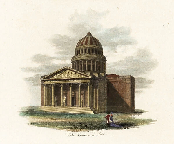 The Pantheon, Paris, mausoleum for French citizens and heroes. 1805 (engraving)