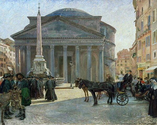 From Pantheon square in Rome, 1904