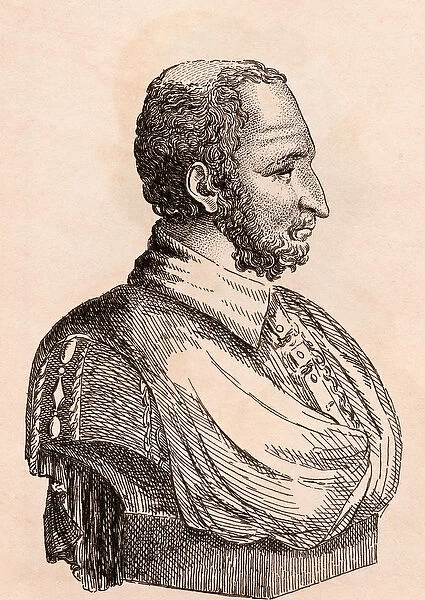 Paolo Veronese, illustration from 75 Portraits Of Celebrated Painters From Authentic