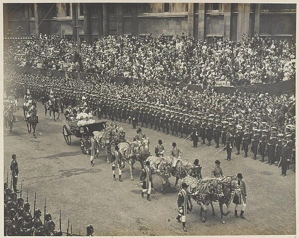 Parade for Queen Victorias Diamond Jubilee, 1897 (b  /  w photo)