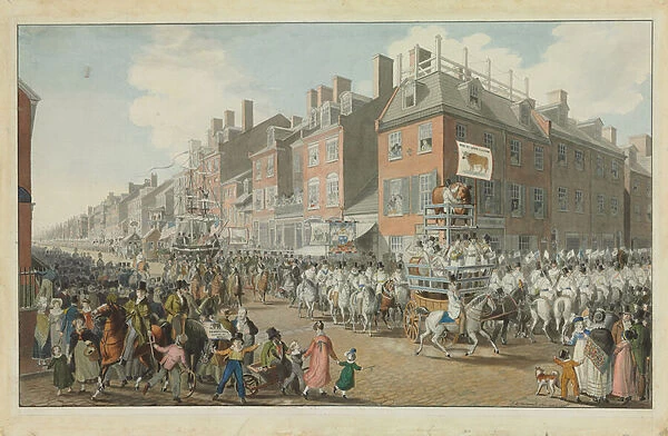 Parade of the Victuallers, 1821 (watercolour on paper)