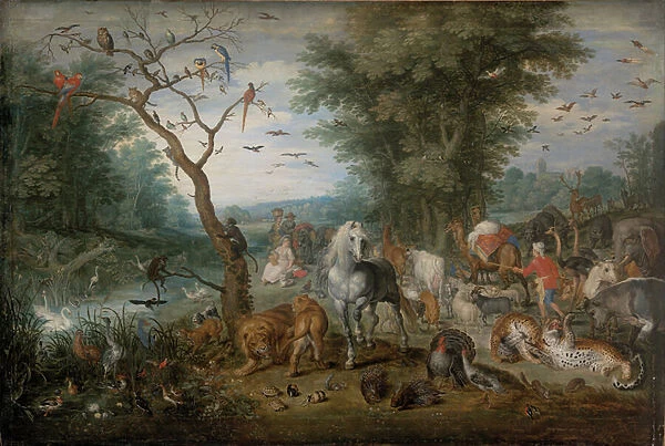 Paradise Landscape with Animals - Peinture de Jan Brueghel the Younger (1601-1678