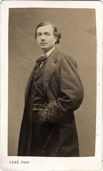 Paris Commune (1871): portrait of Auguste Jean Marie Vermorel (1841-1871) member of the Commune. Carjat photography. Dim. 10, 5X6, 3 cm