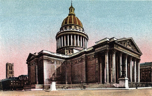 Paris: exterior view of the Pantheon built in 1757-1790 by Jacques Germain Soufflot