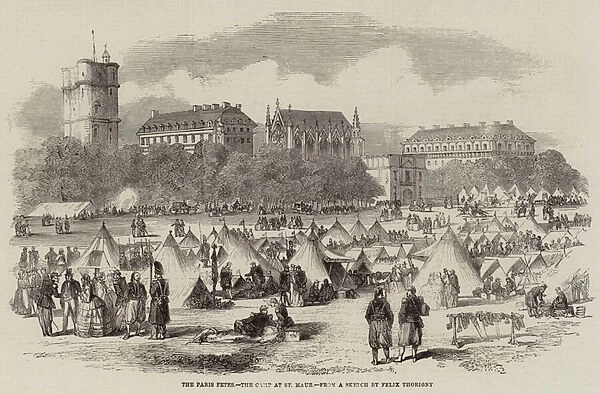 The Paris Fetes, the Camp at St Maur (engraving)