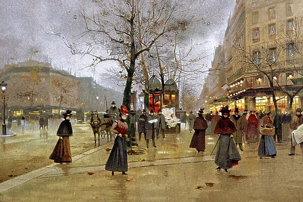 Paris, the grand boulevards, c.1890 (painting)