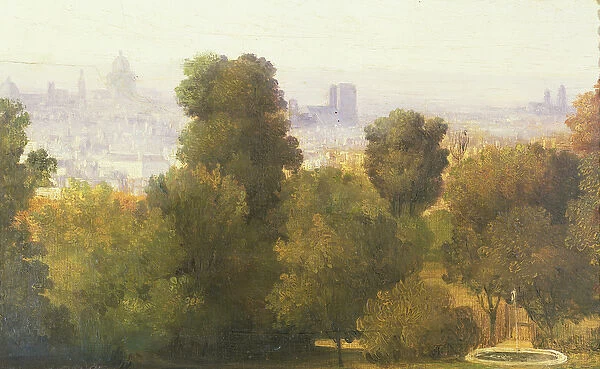 Paris seen from the Heights of Belleville, c. 1830 (oil on canvas)