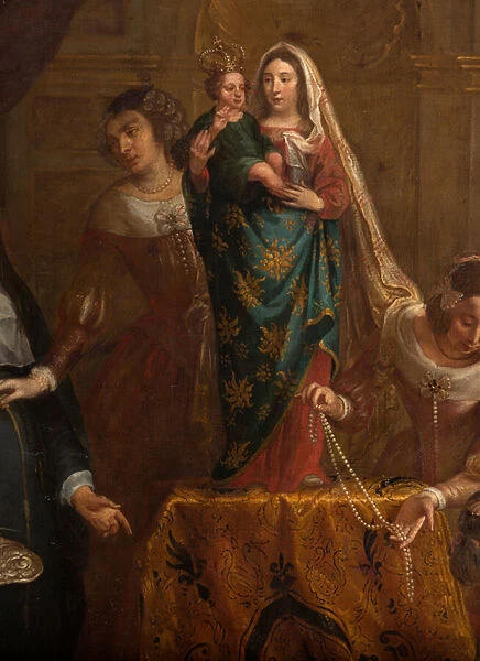 Parish church (Eglise Saint-Brice). Paintin 'The Archduke Isabel of Spain giving her