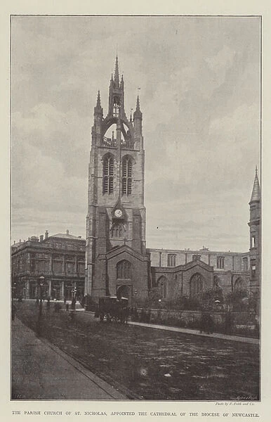 The Parish Church of St Nicholas, appointed the Cathedral of the Diocese of Newcastle (b  /  w photo)