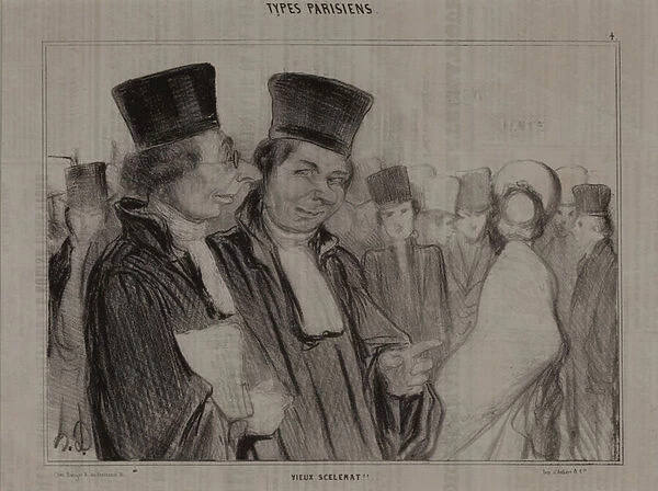 Parisian Types, no. 4: Old Scoundrel!, 1839 (litho)