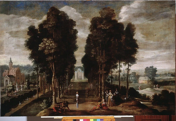 The park of the castle Painting by Jan Wildens (1586-1653) 17th century Genes