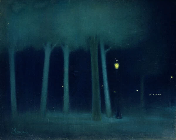 A Park at Night, c. 1892-95 (pastel on canvas)