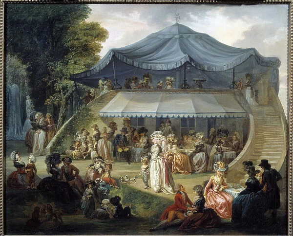 Party at the Colisee. Painting by Francois Louis Joseph Watteau (1758-1823), 1790