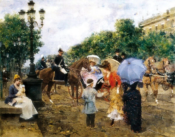 Paseo de Gracia, 1893 (oil on canvas)