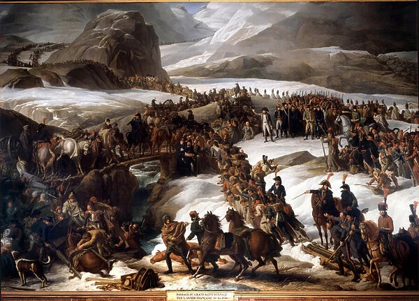 Passage of the Great Saint Bernard (Great Saint Bernard) by the French army on May 20