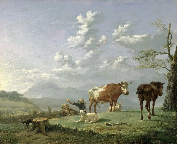 Pastoral Landscape, c. 1650s (oil on panel)