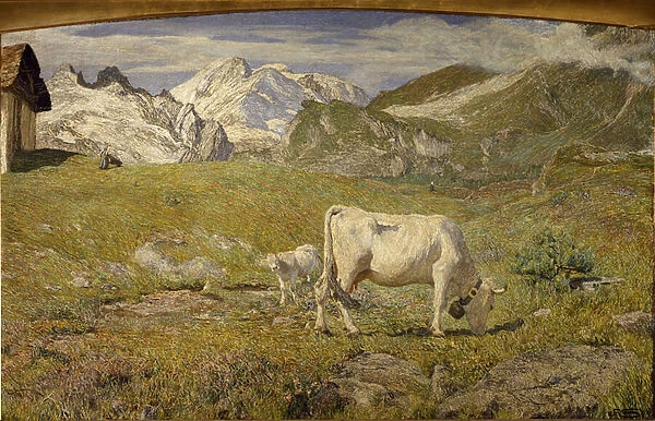 Pastures in spring (oil On Canvas, 1896)
