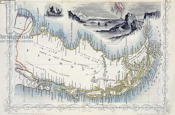 Patagonia, from a Series of World Maps published by John Tallis & Co